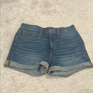Size 25 J. Crew Blue Jean Shorts Cuffed